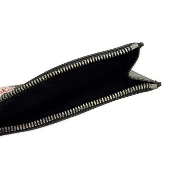 BALENCIAGA - 664044 Black White Multi Leather Coin Case - Picture 3 of 4